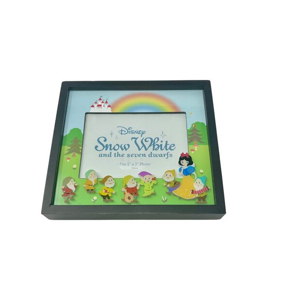 Disney Snow White & The Seven Dwarfs Photo Frame Rainbow Scene & Black Frame - Picture 3 of 8